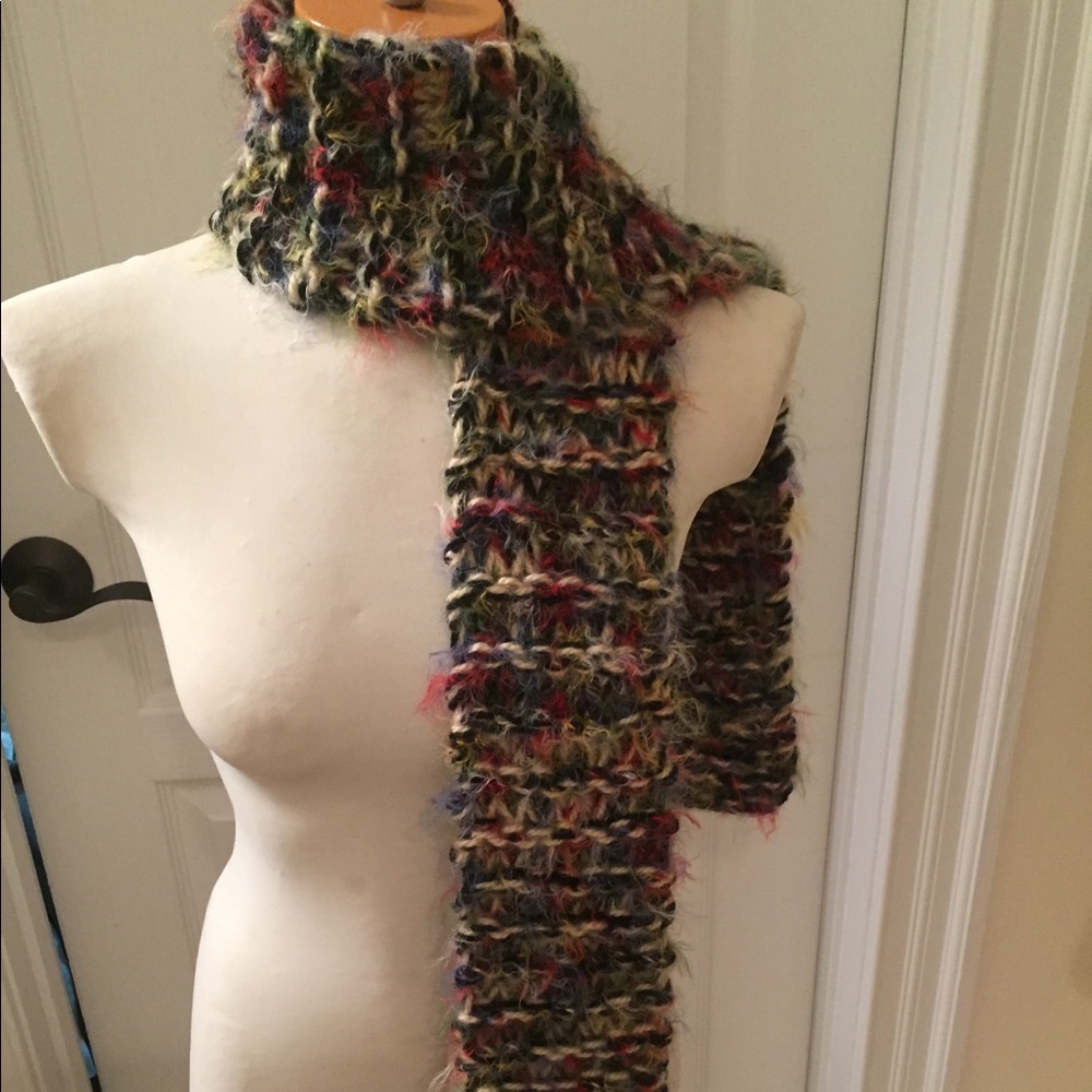 Artist Multi-colored scarf, very warm & unique!